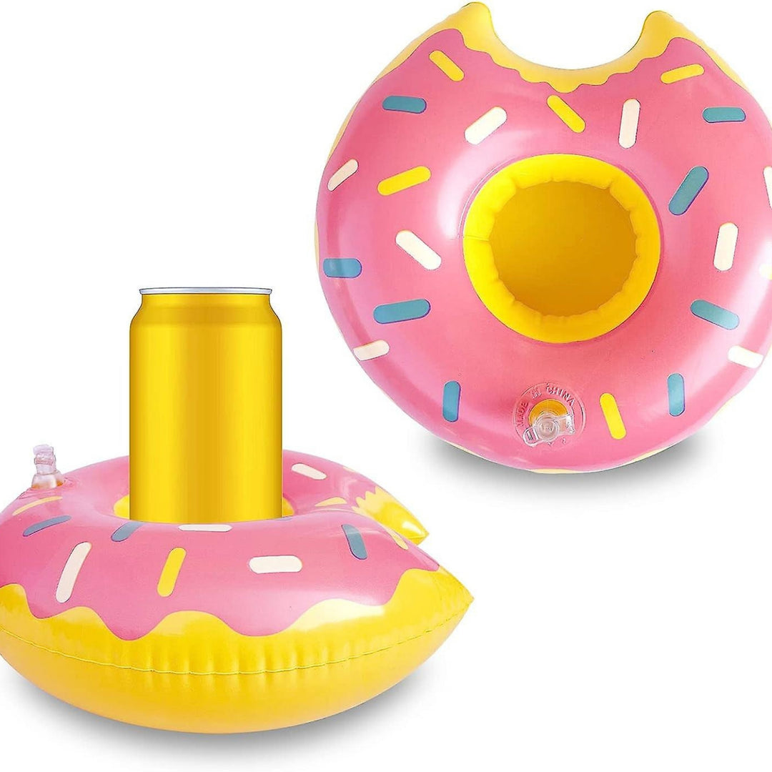 Inflatable Pink Donut Cup Holder