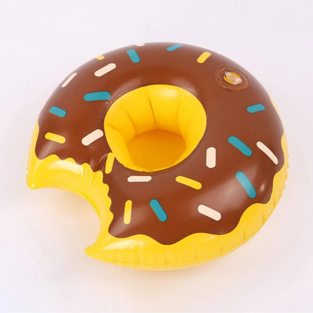 Inflatable Black Donut Cup Holder