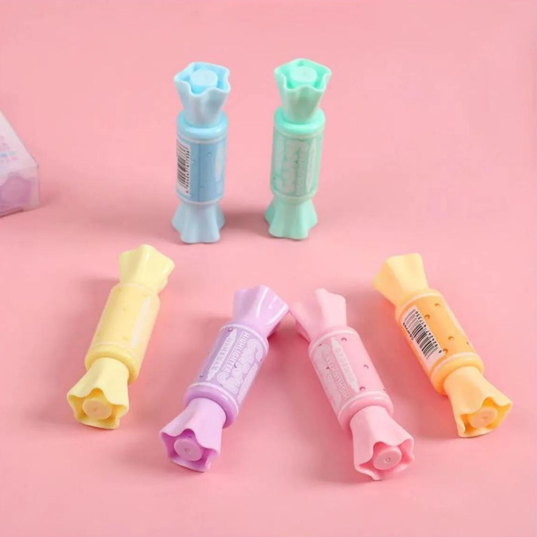 Şeker Şekilli Pastel Fosforlu Kalem Seti