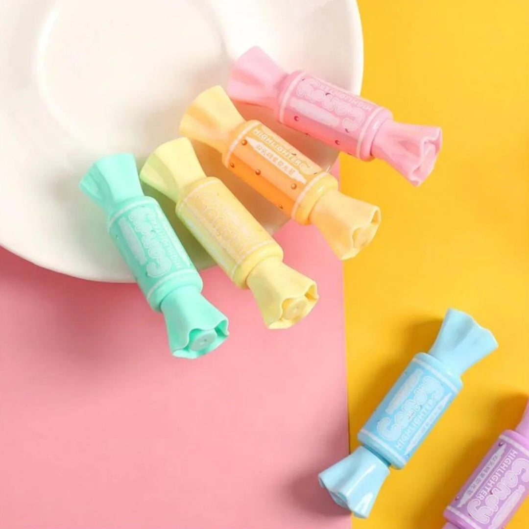 Şeker Şekilli Pastel Fosforlu Kalem Seti