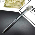 Galeri görüntüleyiciye yükle, Ananas Figürlü Metalik Altın Tükenmez Kalem