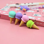 Load image into Gallery viewer, Ice Cream Cone Shaped Eraser Set