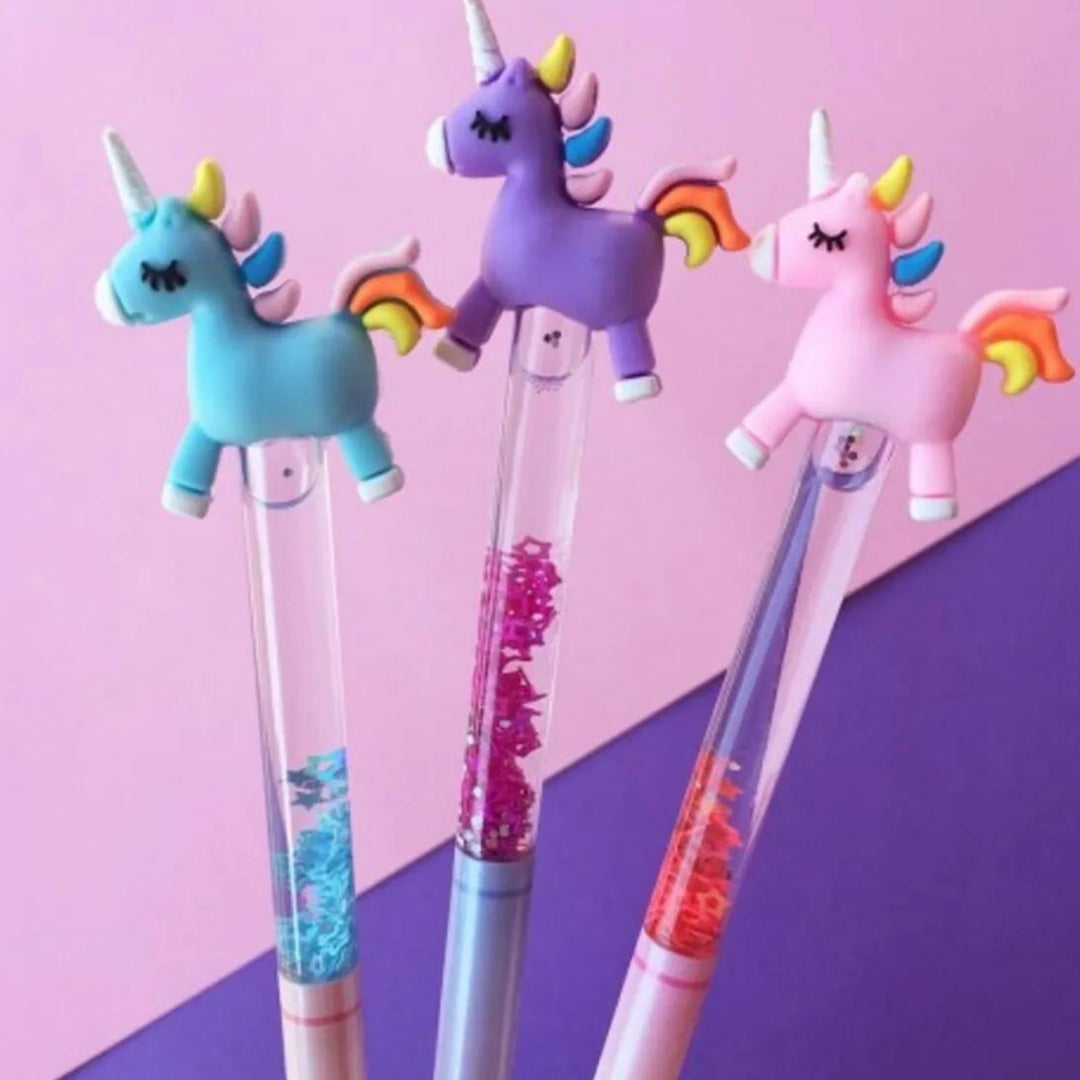 Renkli Sevimli Unicorn Jel Kalem