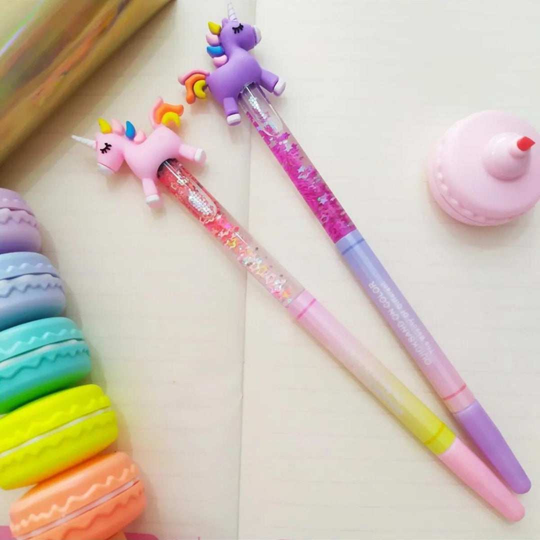 Renkli Sevimli Unicorn Jel Kalem